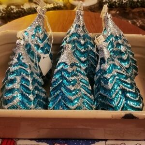West Germany Blown Glass Pinecone Ornaments